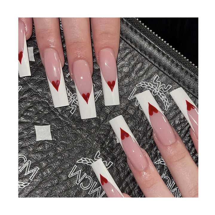 Heart Accent Press-On Nail Extensions