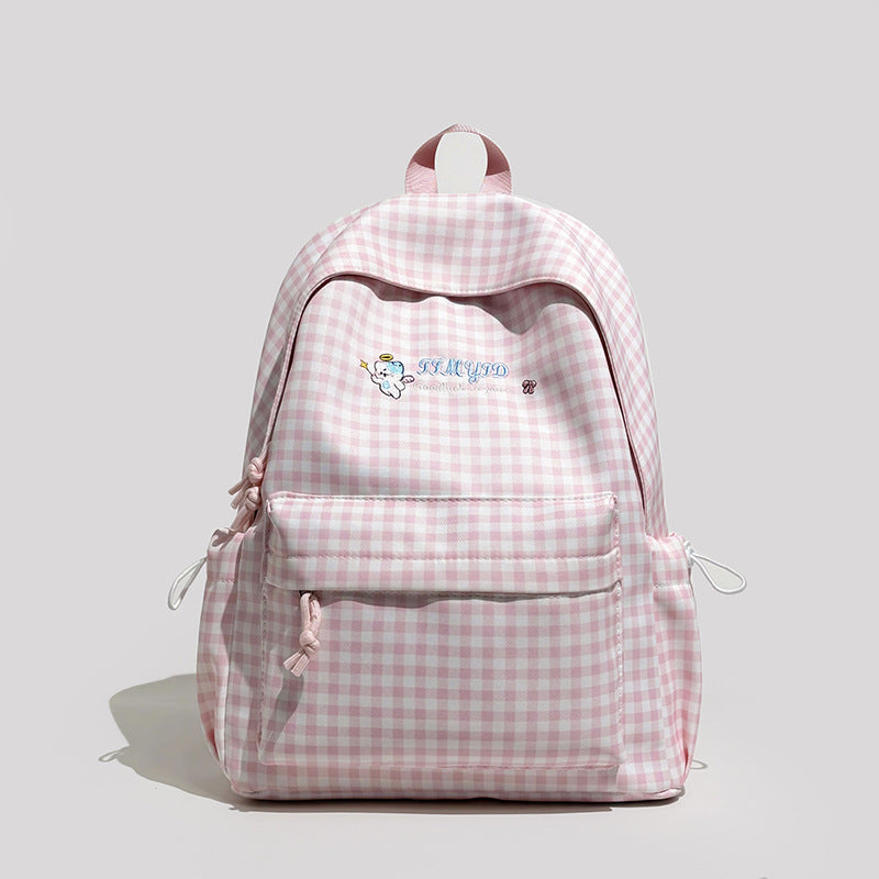 Cute Gingham Patterned Backpack Kalsten