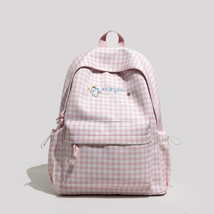 Cute Gingham Patterned Backpack Kalsten