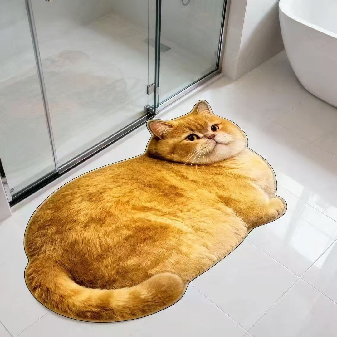 Cat-Shaped Area Rug