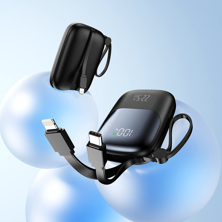 Portable power bank with integrated charging port and LED display Kalsten