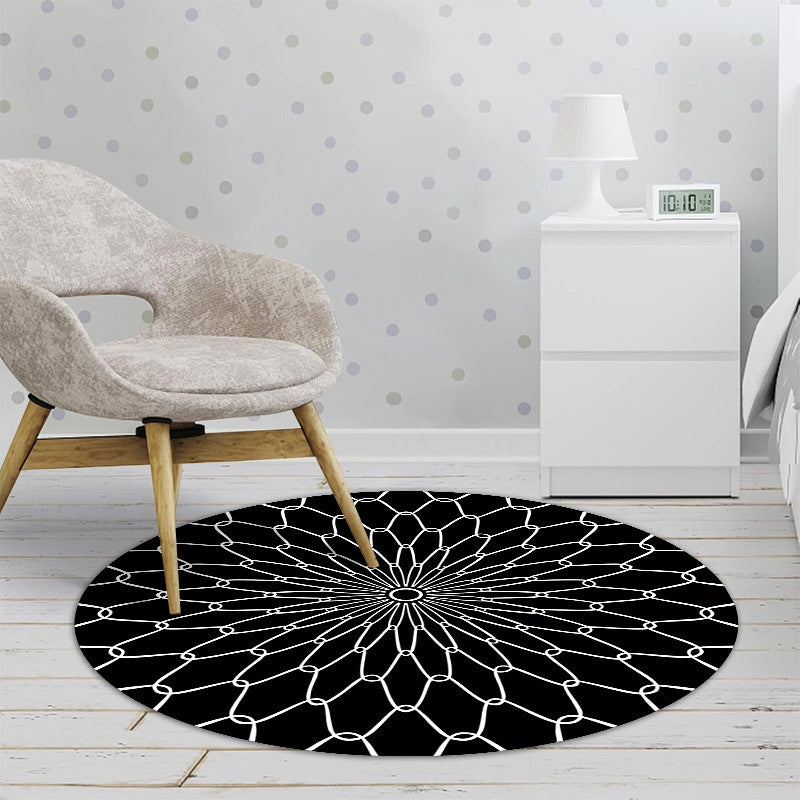 Floral Patterned Round Area Rug Kalsten