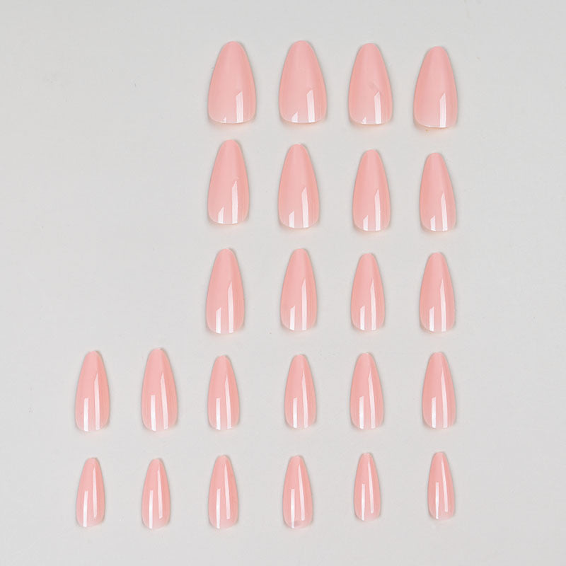 Glossy Almond-Shaped Nail Enhancements