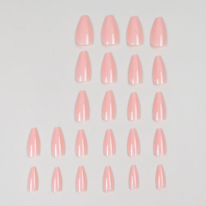 Glossy Almond-Shaped Nail Enhancements
