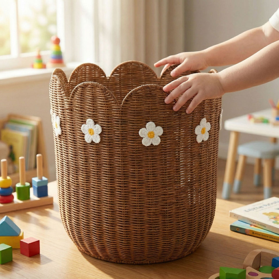Decorative basket with wavy edge Kalsten