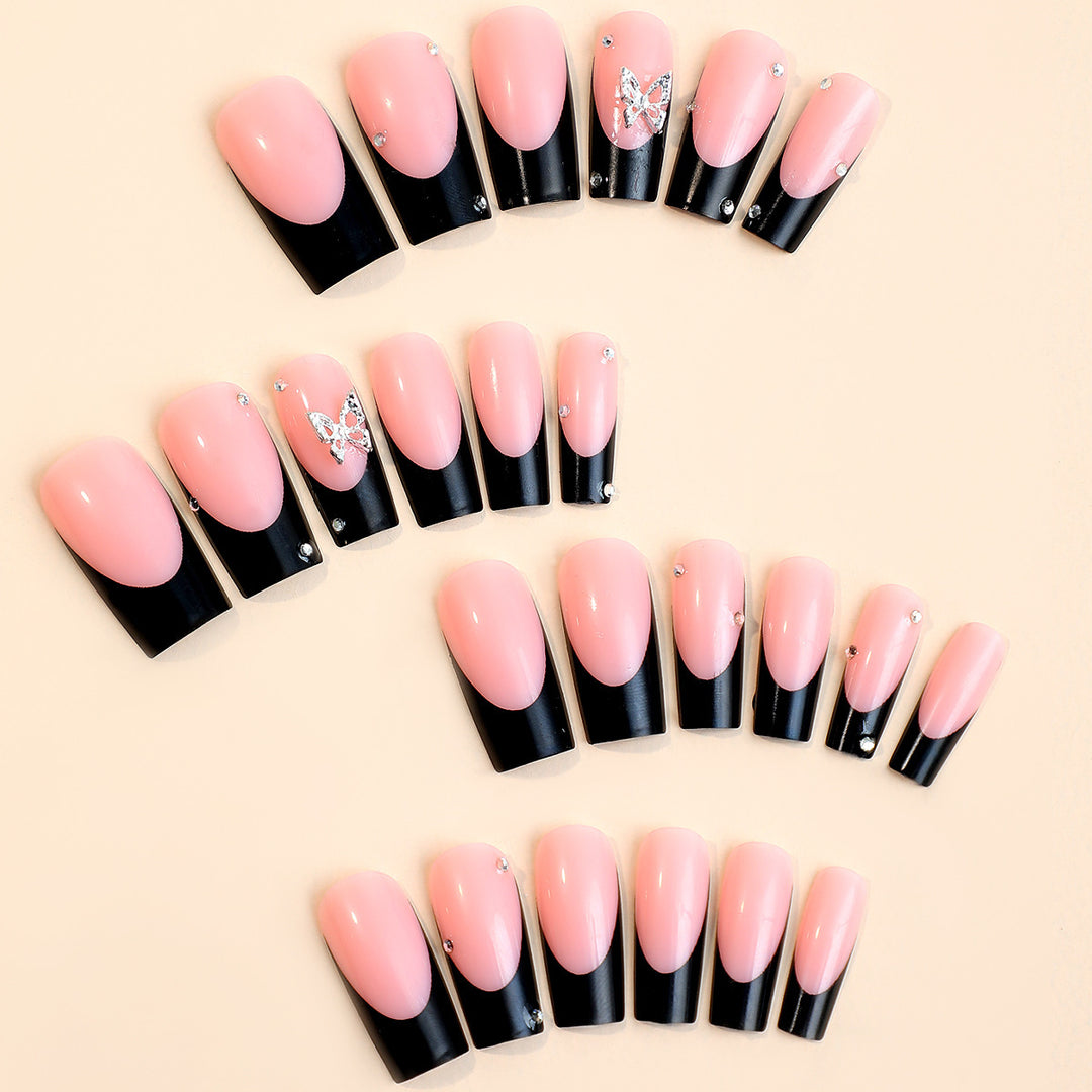 Acrylic nail set with elegant accents and glittering details Kalsten