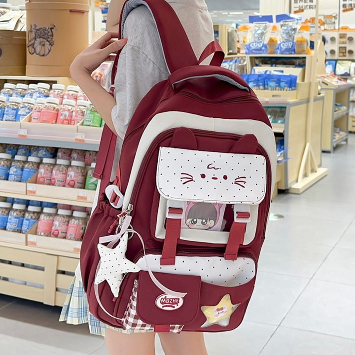 Cute Cat-Themed School Backpack Kalsten