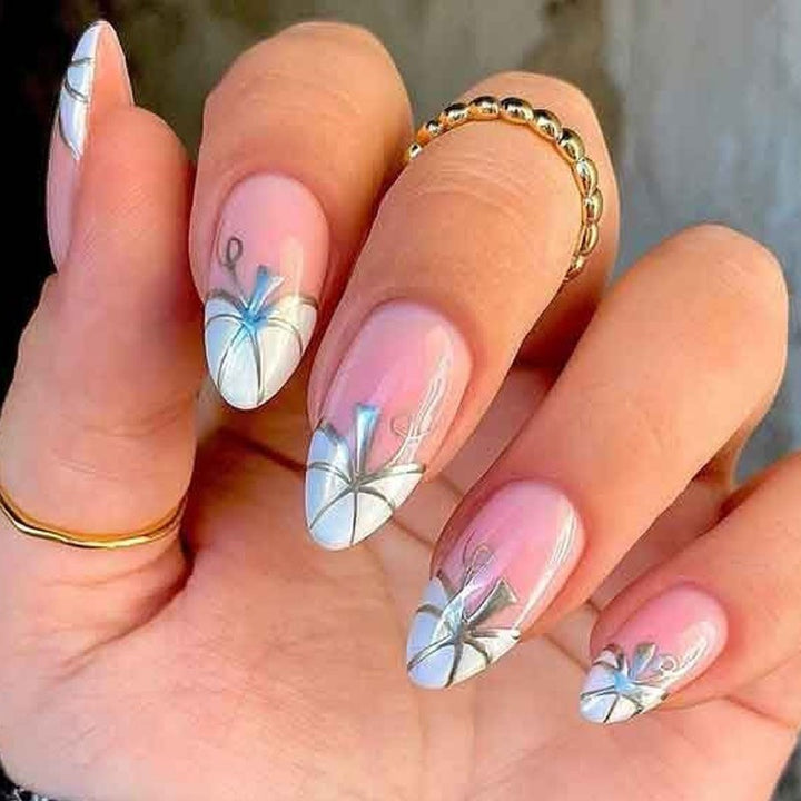 Artful Ghost-Themed Press-On Nails Kalsten