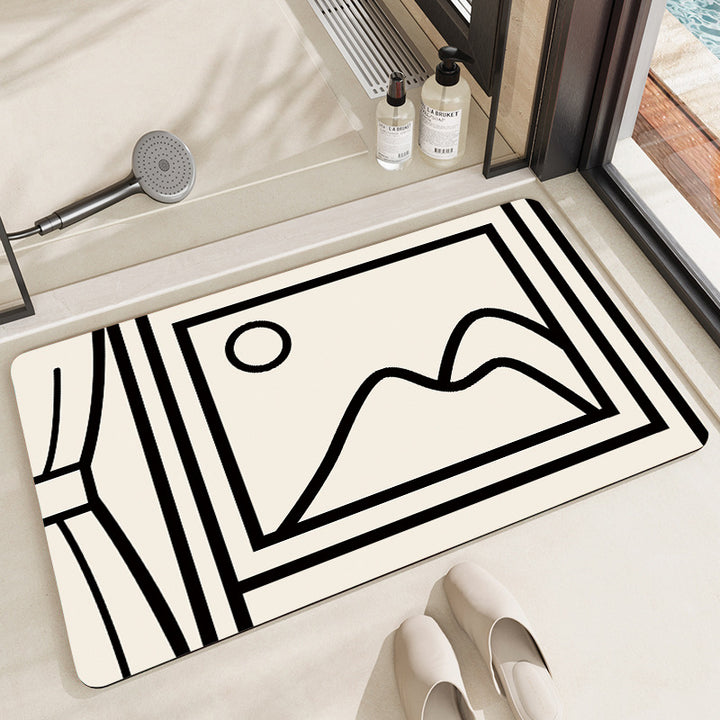 Modern Artistic Bath Mat Kalsten
