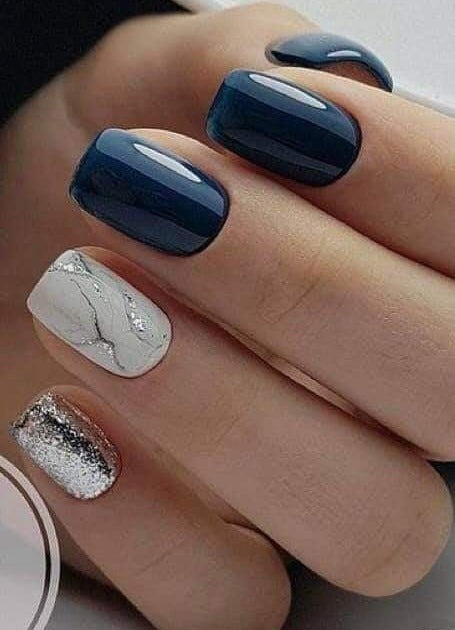 Elegant Marble-Themed Press-On Nails Kalsten