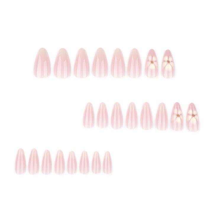 Elegant Stiletto Nails with Floral Accents Kalsten