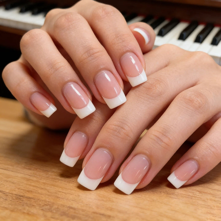 Elegant French Tip Press-On Nail Enhancements Kalsten