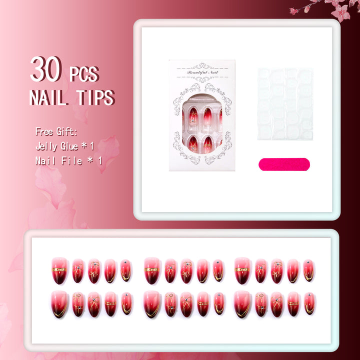 Artistic Gradient Stiletto Press-On Nail Set