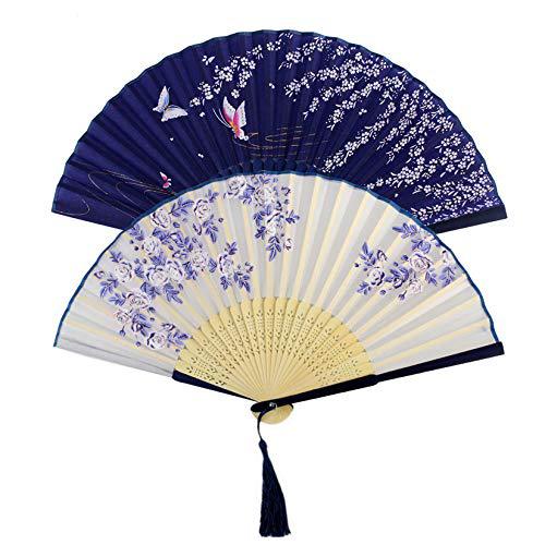 Women Elegant handcrafted fan with floral motifs Kalsten