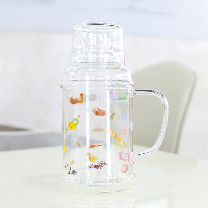 Ladies Glass Jug with enchanting Animal Motifs Kalsten