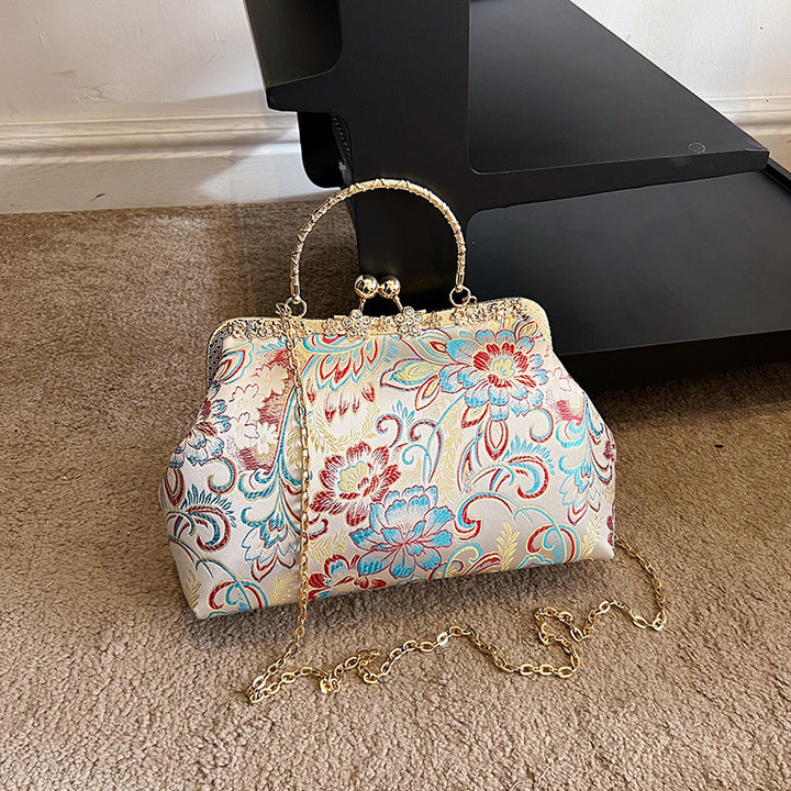 Vintage Floral Clutch Bag
