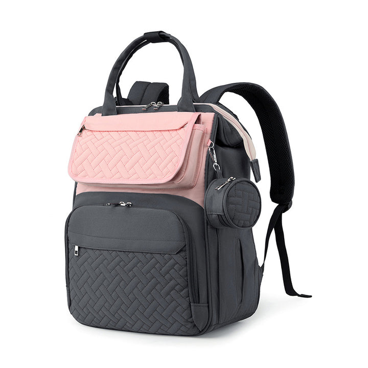 Multi-Functional Quilted Diaper and Travel Backpack Kalsten