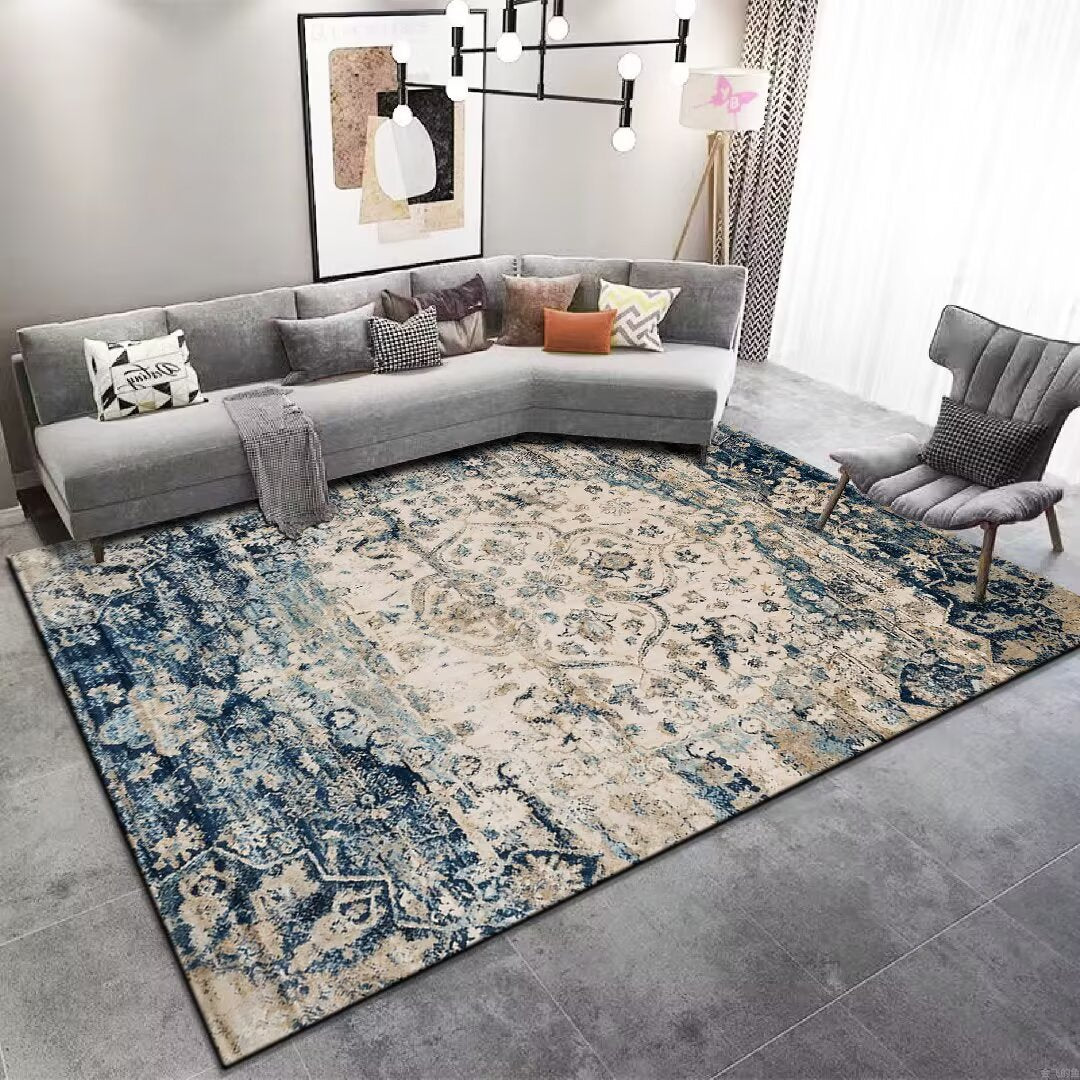 Vintage Floral Patterned Area Rug Kalsten