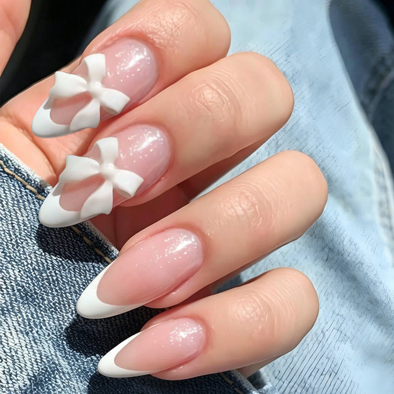 Artificial Nail Set with Playful Bows Kalsten