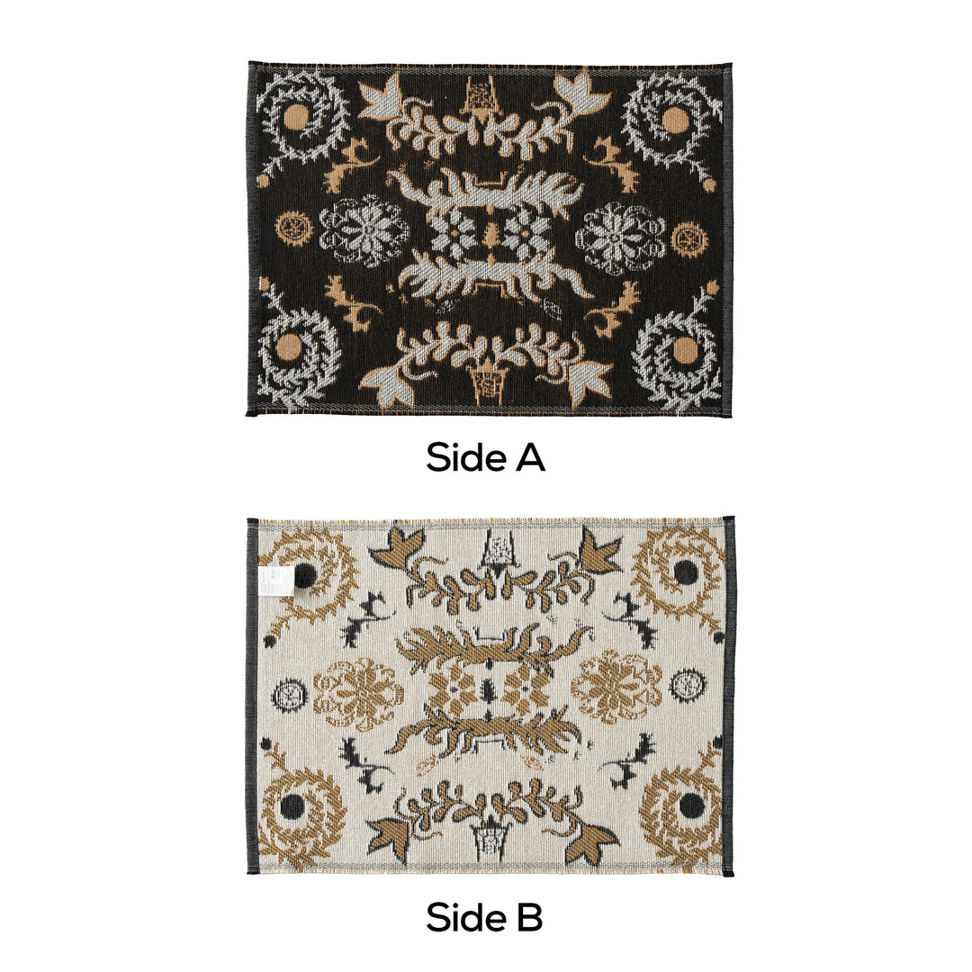 Reversible jacquard scarf with ornamental weaving pattern Kalsten