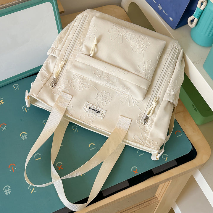 Embroidered Floral Patterned Backpack Kalsten