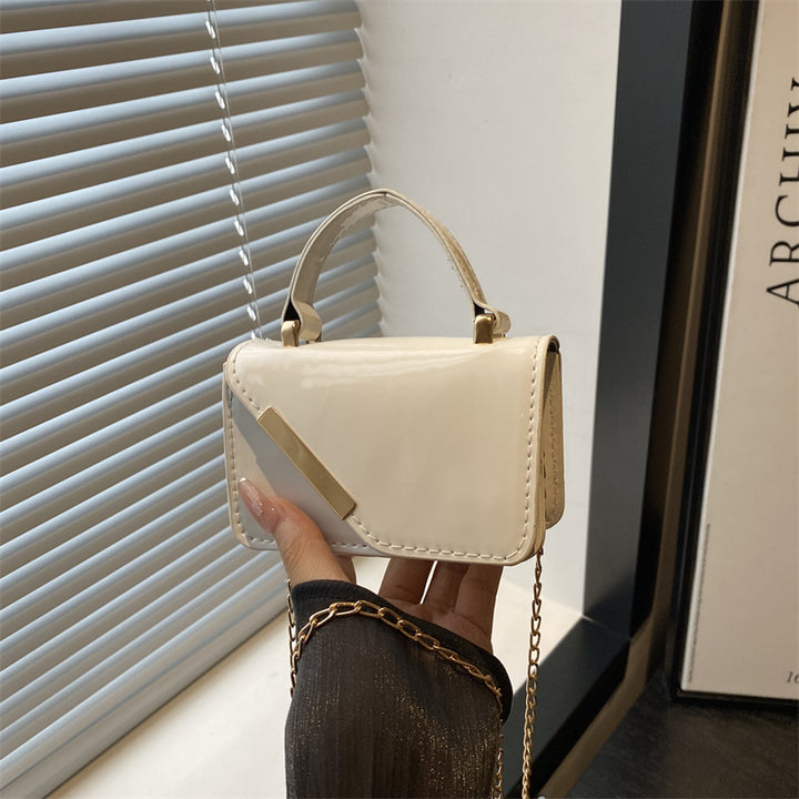 Elegant Patent Leather Handheld Bag
