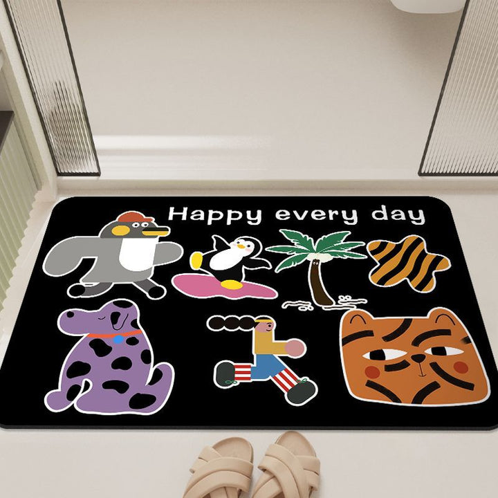 Cartoon-Inspired Bathroom Mat Kalsten