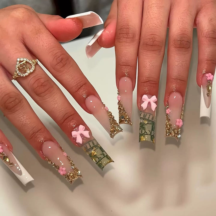Decorative Long Press-On Nail Extensions Kalsten