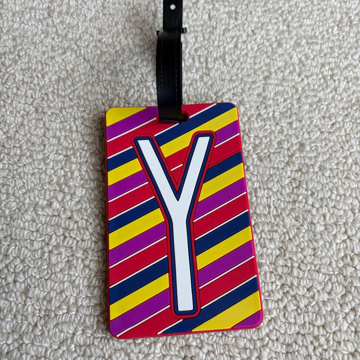 Personalized Striped Luggage Tag Kalsten
