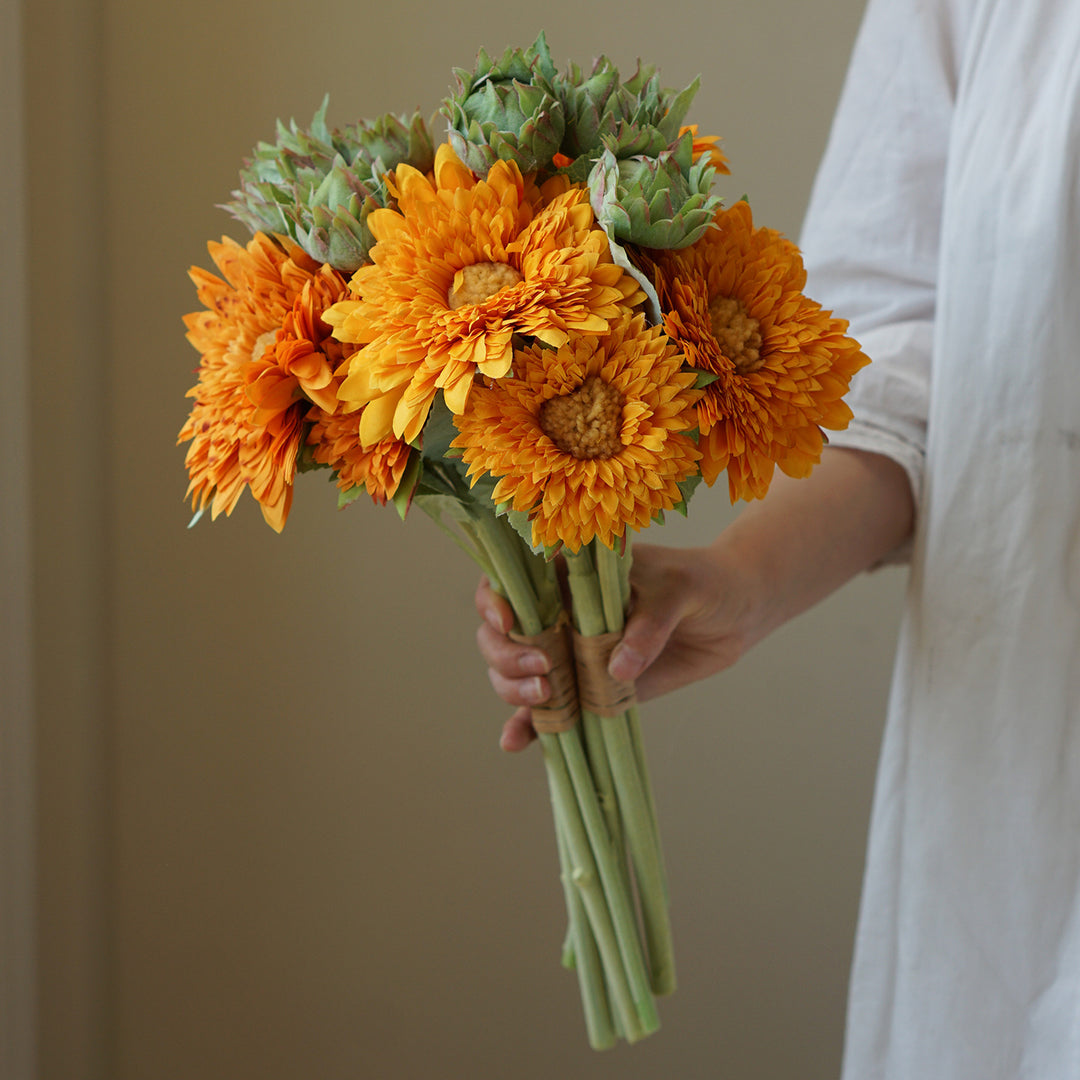 Realistic Decorative Sunflower Stem