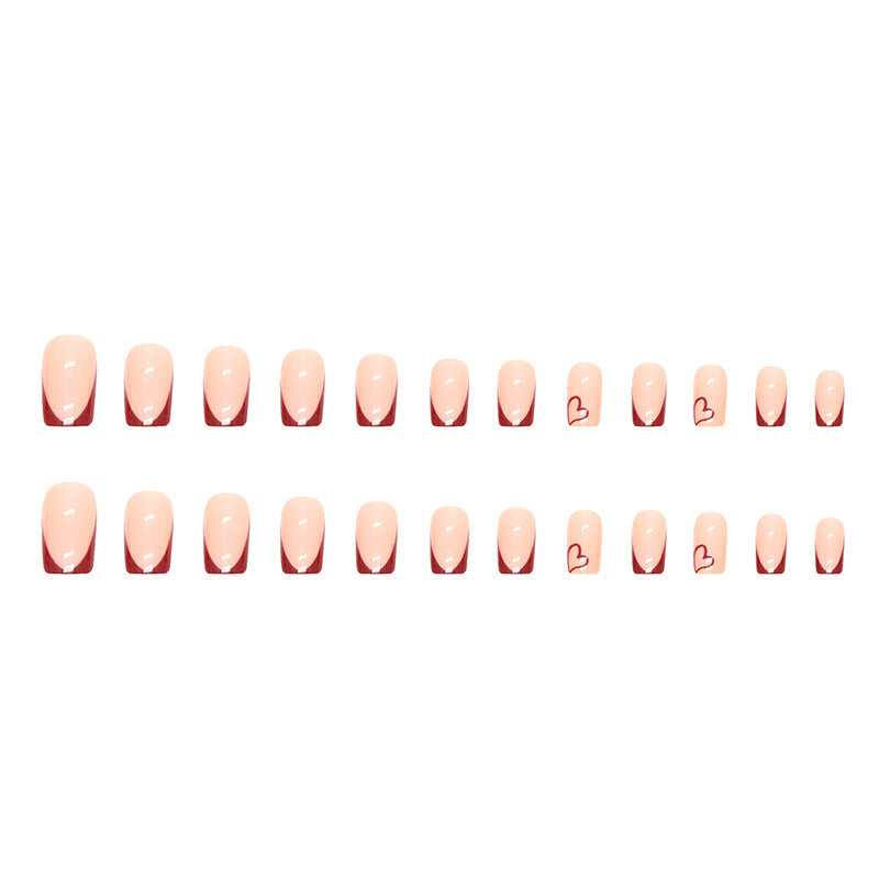 Heart-Shaped Border Nail Art Kalsten