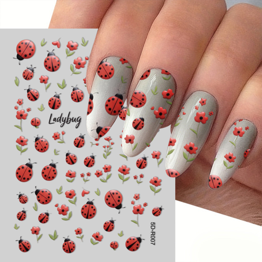 Ladybug Nail Art Sticker Set