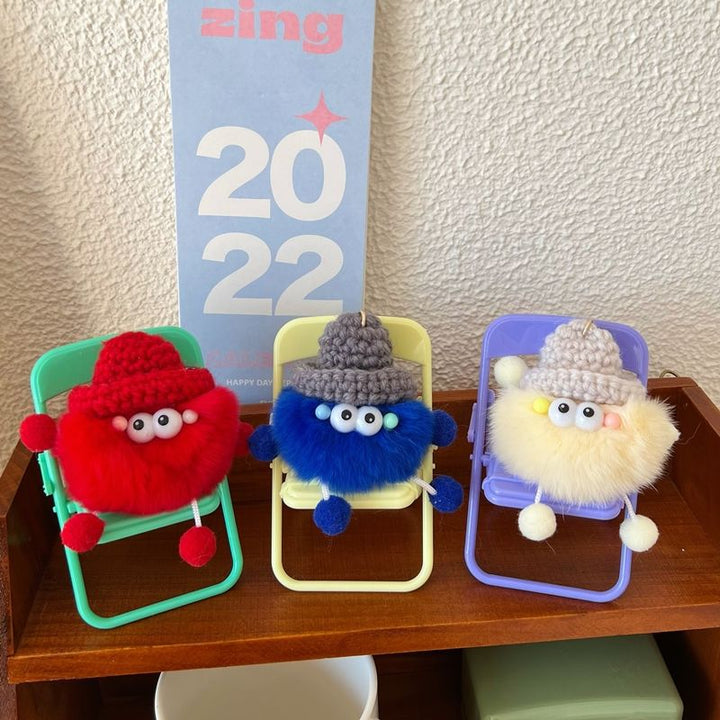 Playful Fuzzy Character Keychain Kalsten