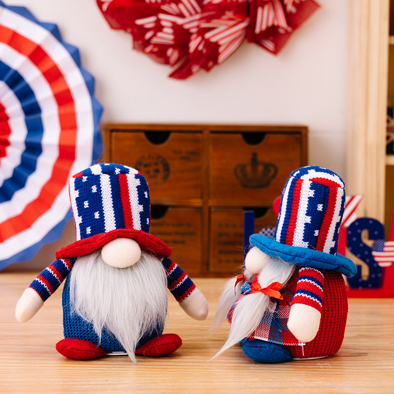 Unisex nan Scandinavian gnome doll decor with knitted cylinder hat and long artificial beard Kalsten