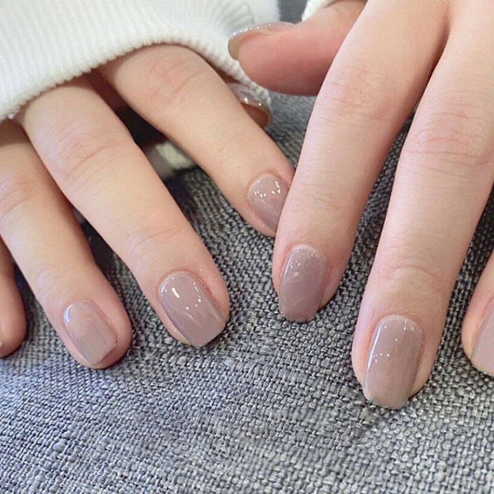 Sophisticated Glossy Press-On Nail Set Kalsten