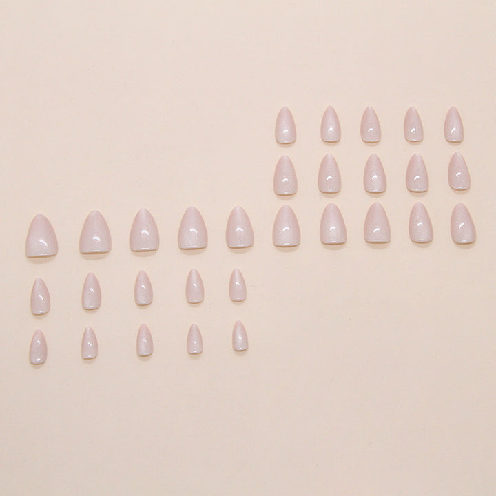 Artistic Glittered Almond-Shaped Nail Extensions Kalsten