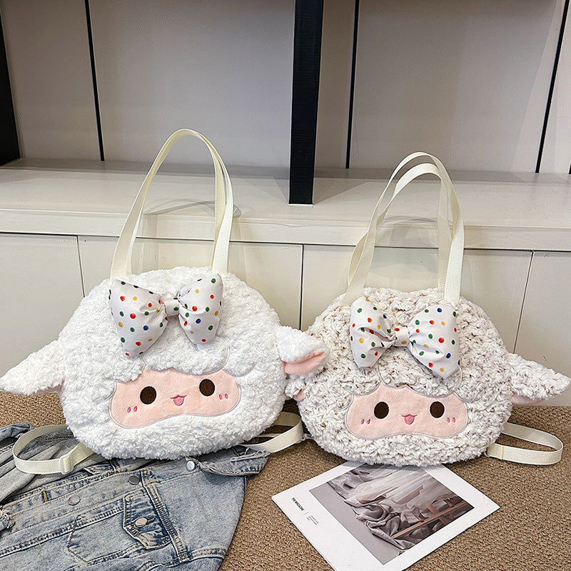 Plush Backpack with Cute Lamb Design Kalsten