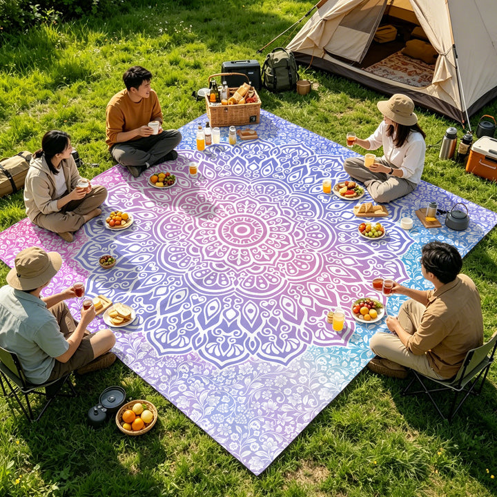 Mandala Design Beach Mat Kalsten