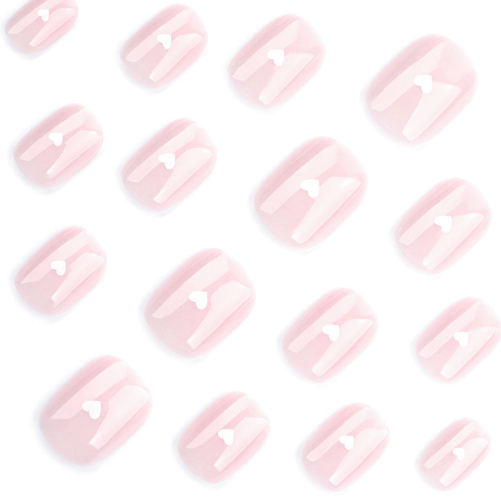 Fake nails with heart decoration Kalsten