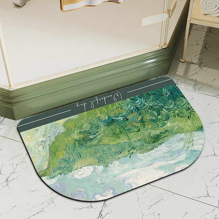 Artistic Round Bath Mat