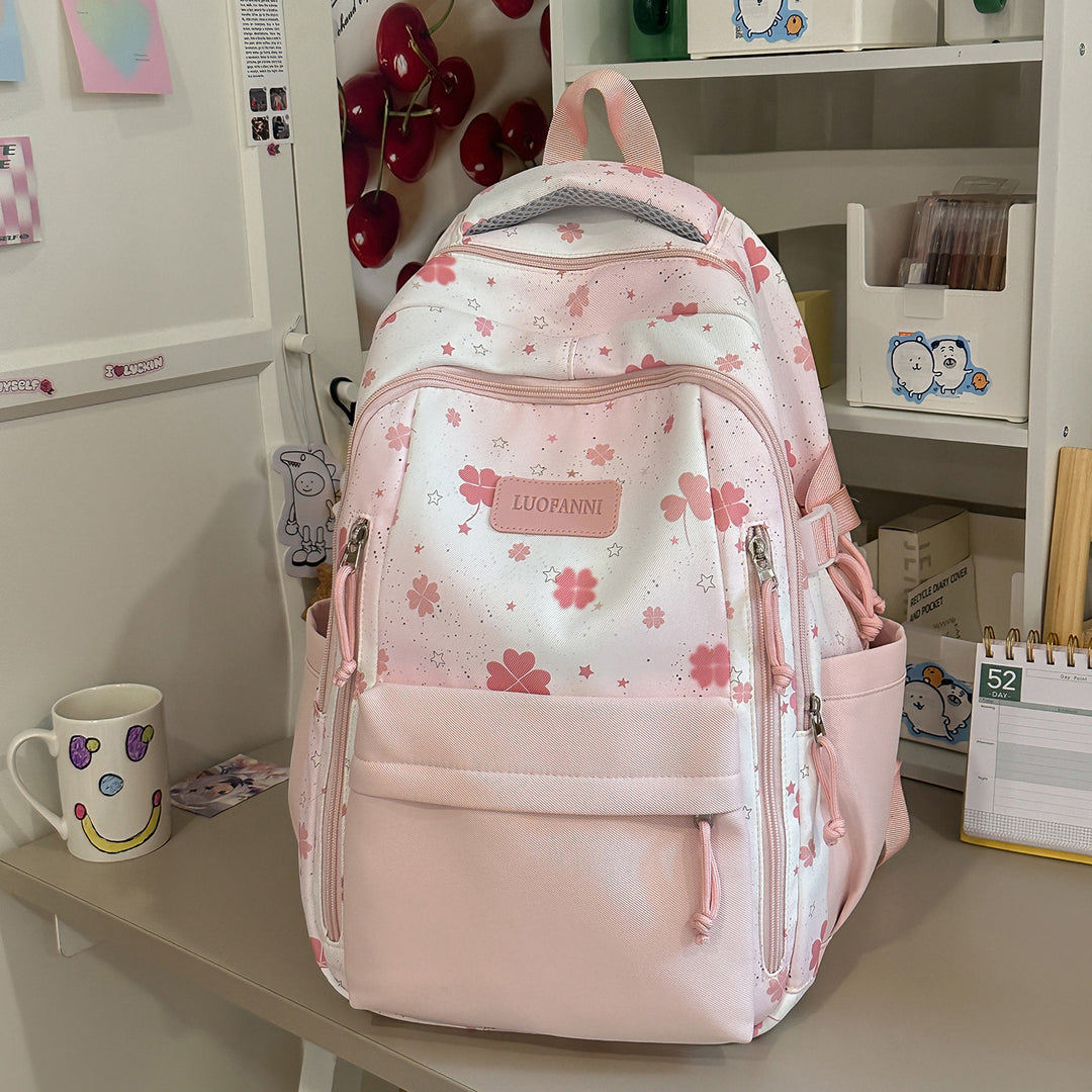 Stylish Floral Print Student Backpack Kalsten