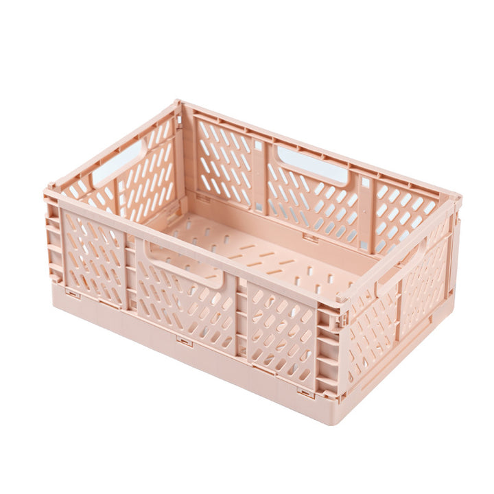 Foldable multi-purpose transport box with ventilation profile and ergonomic grip recesses