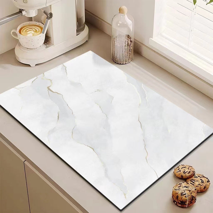 Luxury Marble Design Kitchen Mat