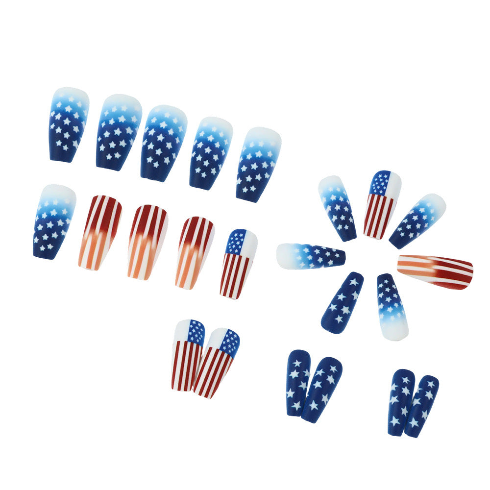 Patriotic design artificial nails Kalsten