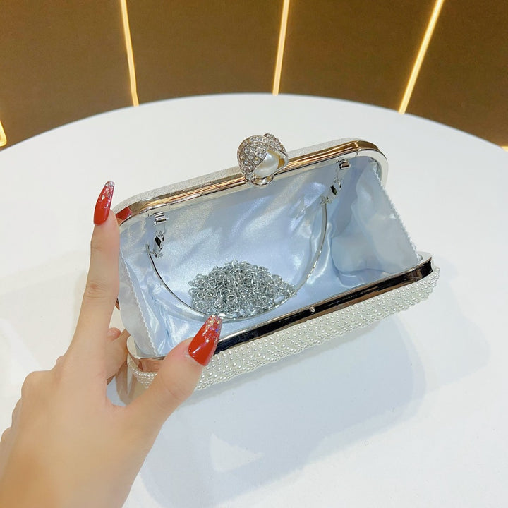 Pearl-Studded Evening Clutch
