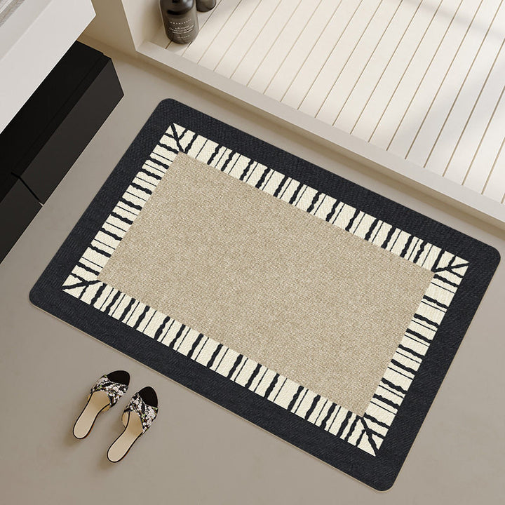 Stylish Geometric Patterned Bath Runner Kalsten