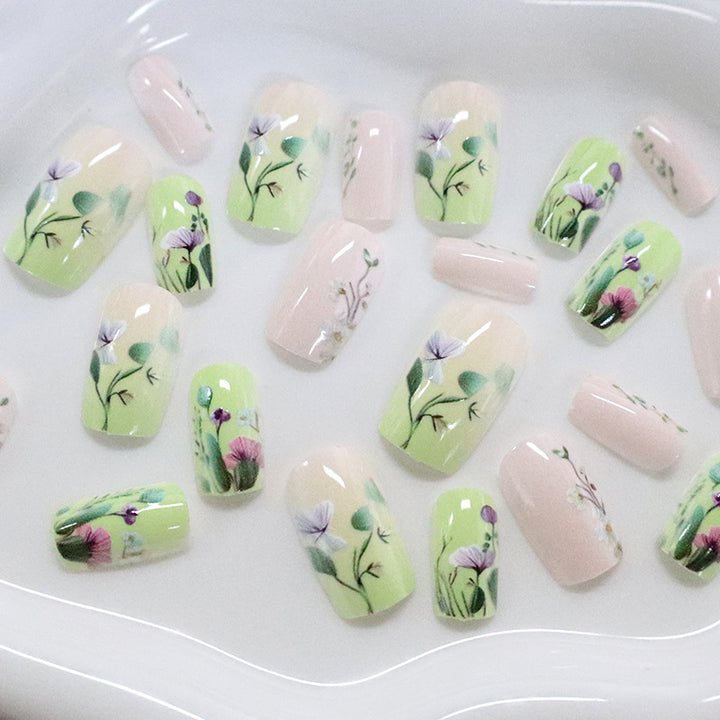 Floral Artistry Acrylic Nail Enhancements Kalsten