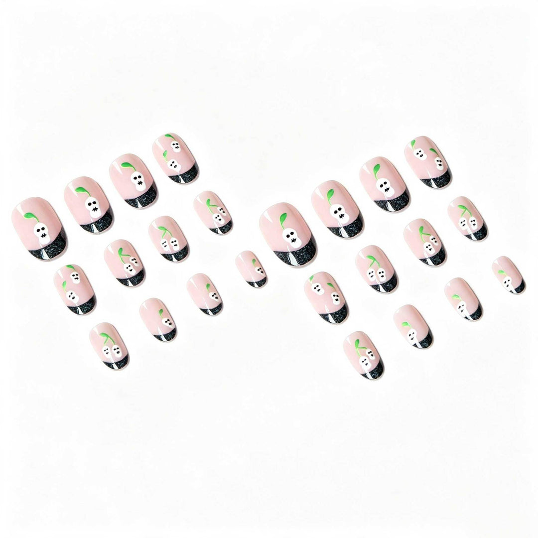 Artistic Skull-Themed Nail Art