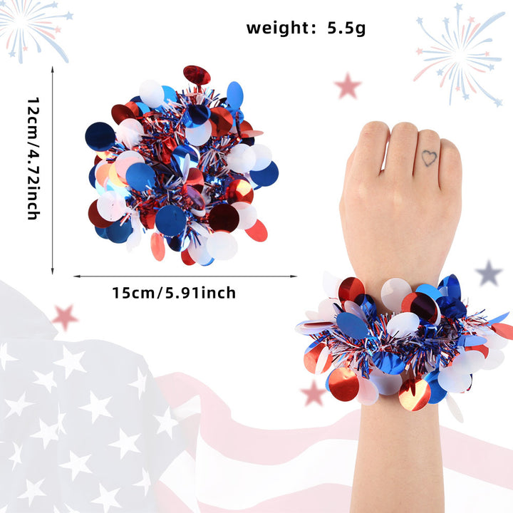 Unisex nan sparkling tinsel bracelet with elastic inner ring and voluminous tinsel finish Kalsten