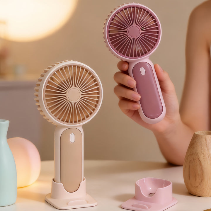 Ladies portable mini fan with USB connection and ergonomic design Kalsten